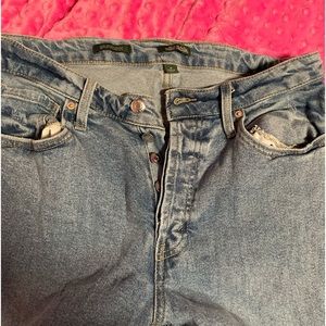 very nice high rise straight jeans